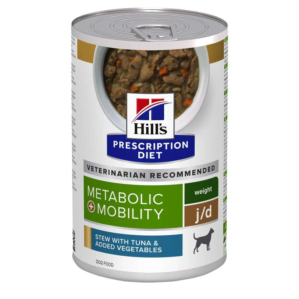 Hill's Metabolic + Mobility Tonijn & Groenten Stoofpotje Hond 12x354g 1 Hill's Metabolic + Mobility Tonijn & Groenten Stoofpotje Hond 12x354g
