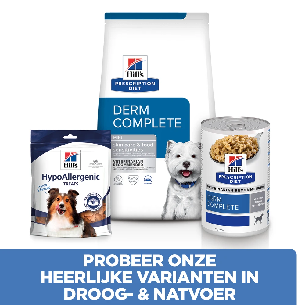 Hill's Prescription Diet Derm Complete Mini Environmental/food Sensitivities Hondenvoer Met Rijst & Ei 1kg 6 Hill's Prescription Diet Derm Complete Mini Environmental/food Sensitivities Hondenvoer Met Rijst & Ei 1kg - Afbeelding 6