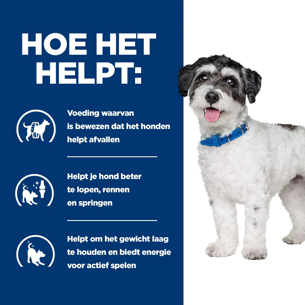 Hill's Prescription Diet Metabolic + Mobility Mini Weight Management Hondenvoer Met Kip 6kg 4 Hill's Prescription Diet Metabolic + Mobility Mini Weight Management Hondenvoer Met Kip 6kg - Afbeelding 4