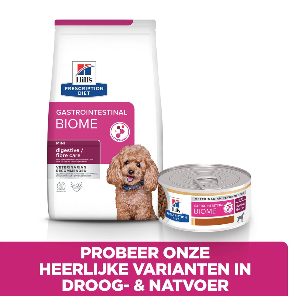 Hill's Hill’s Prescription Diet Gastrointestinal Biome Mini Hondenvoer Met Kip 6kg 6 Hill's Hill’s Prescription Diet Gastrointestinal Biome Mini Hondenvoer Met Kip 6kg - Afbeelding 6