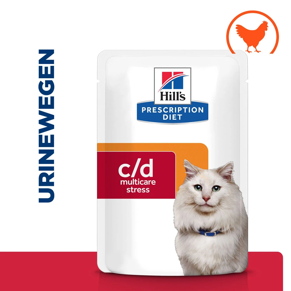 Hill's Hill’s Prescription Diet C/D – Kattenvoer Met Kip – Anti-Stress – Maaltijdzakjes 12x85g 2 Hill's Hill’s Prescription Diet C/D – Kattenvoer Met Kip – Anti-Stress – Maaltijdzakjes 12x85g - Afbeelding 2