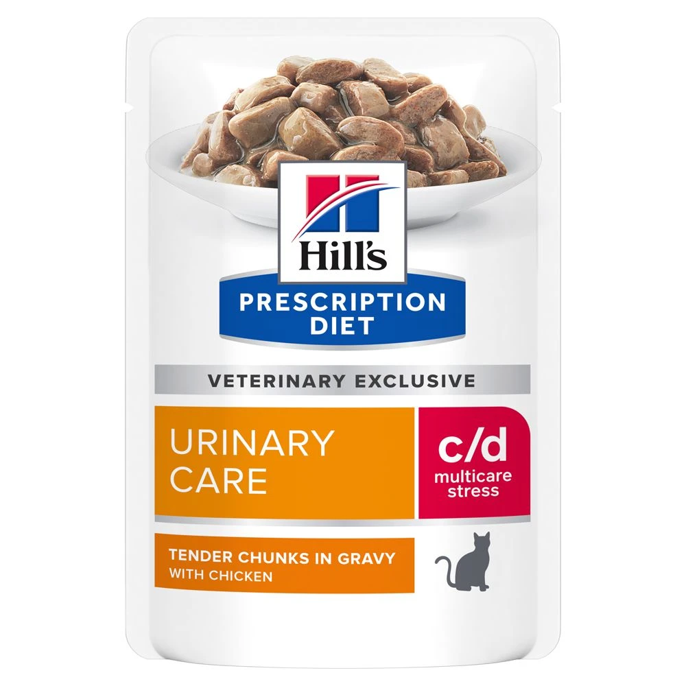 Hill's Hill’s Prescription Diet C/D – Kattenvoer Met Kip – Anti-Stress – Maaltijdzakjes 12x85g 1 Hill's Hill’s Prescription Diet C/D – Kattenvoer Met Kip – Anti-Stress – Maaltijdzakjes 12x85g
