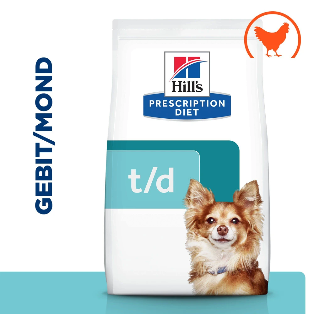 Hill's Hill’s Prescription Diet T/D Mini – Hondenvoer Met Kip – 3kg 2 Hill's Hill’s Prescription Diet T/D Mini – Hondenvoer Met Kip – 3kg - Afbeelding 2