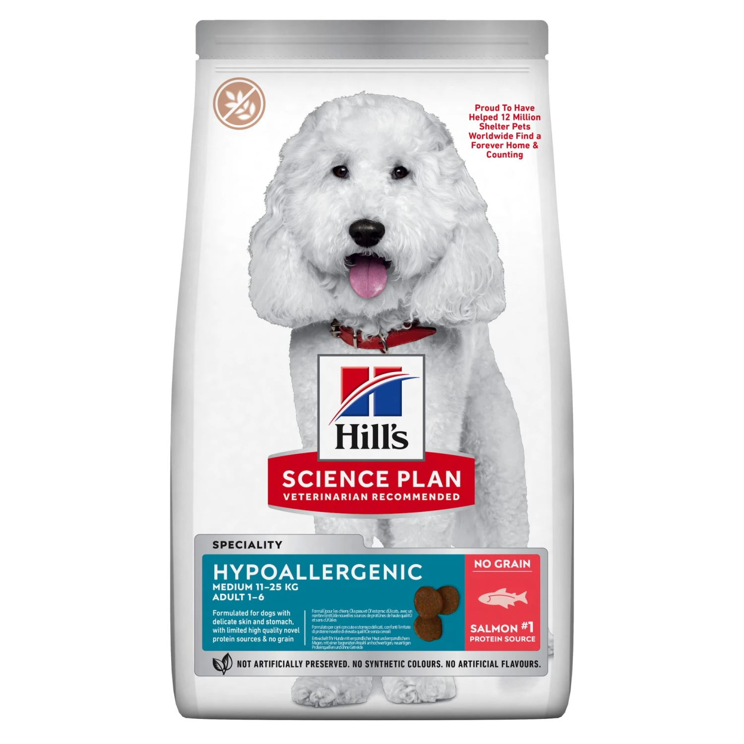 Hill's Science Plan Hypoallergenic Medium Hond Met Zalm 14kg 1 Hill's Science Plan Hypoallergenic Medium Hond Met Zalm 14kg