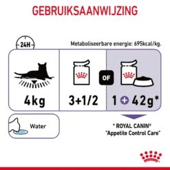 Royal Canin Appetite Control Natvoer In Gravy Kattenvoer 12x85g 20 Royal Canin Appetite Control Natvoer In Gravy Kattenvoer 12x85g -Royal Honden Aanbiedingen Winkel Royal Canin Appetite Control Care Gravy Kat NL 10