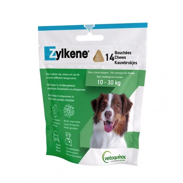 Zylkene Chew 225mg - Honden 10 Tot 30Kg - 14 Chews 1 Zylkene Chew 225mg - Honden 10 Tot 30Kg - 14 Chews