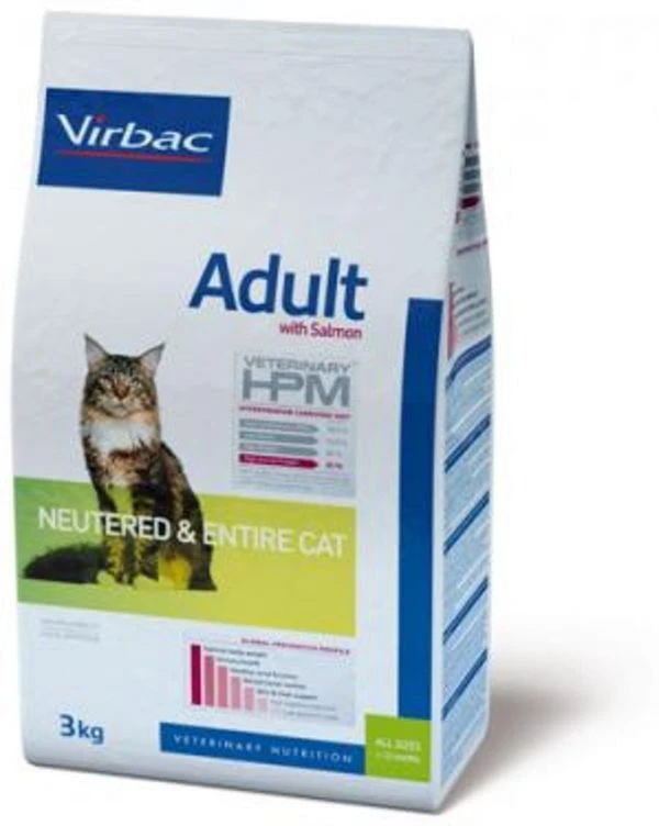 Virbac Veterinary Hpm Adult Neutered & Entire - Kattenvoer Met Zalm - 7kg 1 Virbac Veterinary Hpm Adult Neutered & Entire - Kattenvoer Met Zalm - 7kg