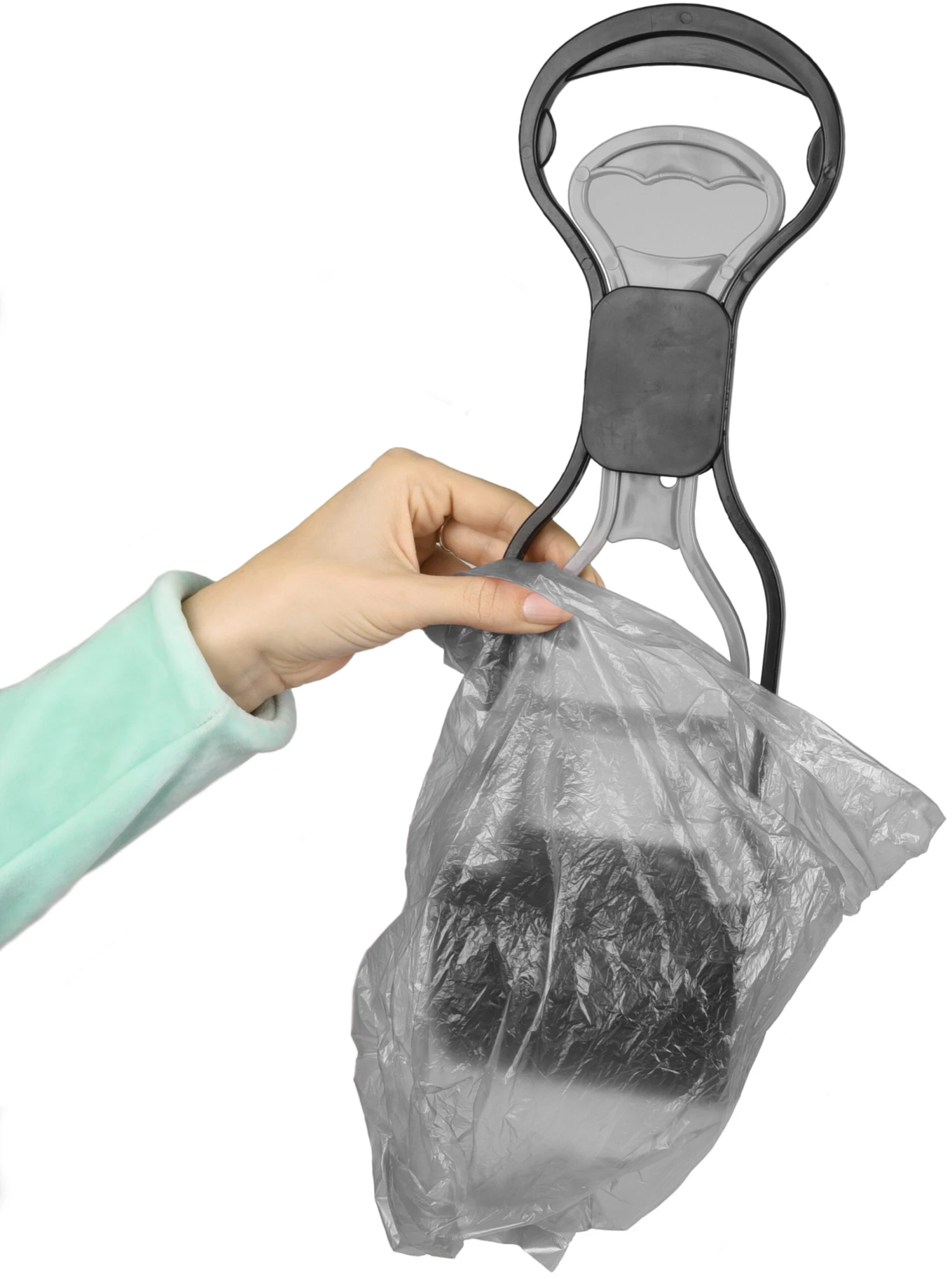 Flamingo Poepschep Easy Scoop Zwart/grijs L 15x12,5x61,5cm 3 Flamingo Poepschep Easy Scoop Zwart/grijs L 15x12,5x61,5cm - Afbeelding 3