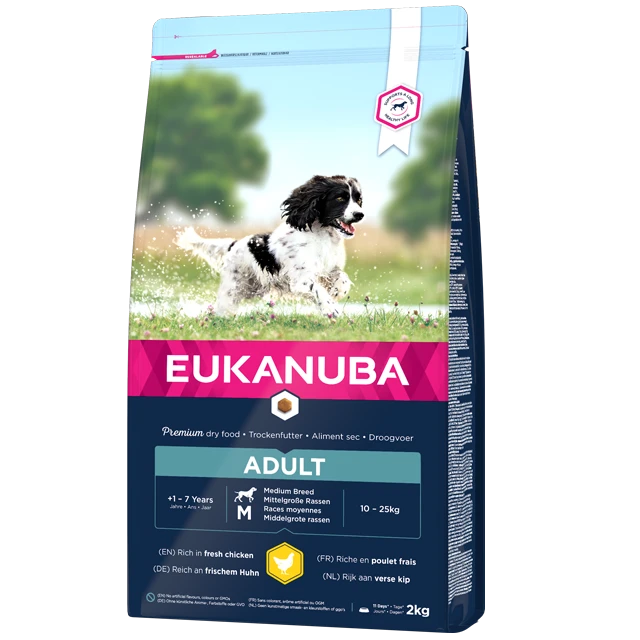 Eukanuba Adult Medium Breed - Hondenvoer Met Kip - 15kg 1 Eukanuba Adult Medium Breed - Hondenvoer Met Kip - 15kg