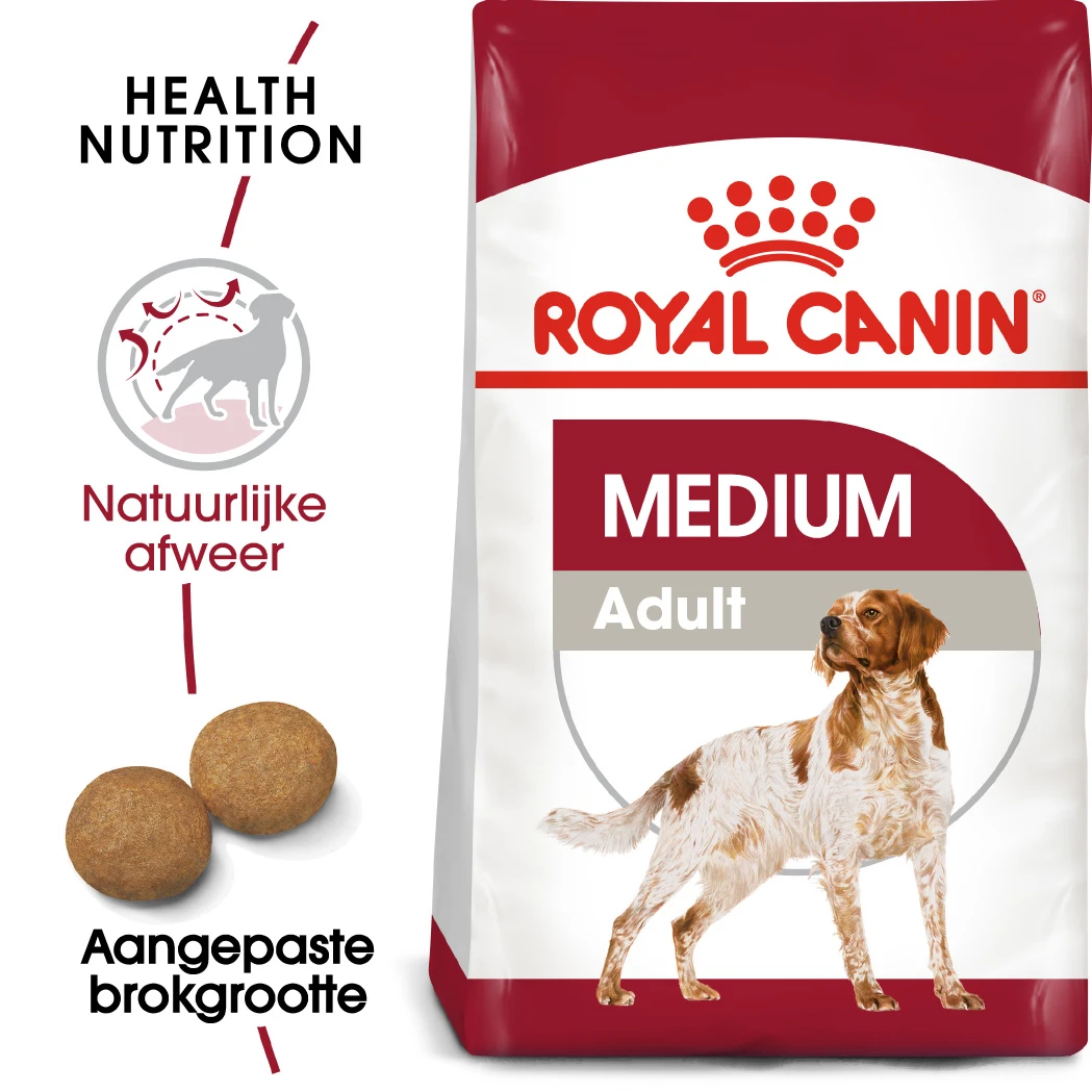 Royal Canin Medium Adult - Hondenvoer - 15kg 7 Royal Canin Medium Adult - Hondenvoer - 15kg - Afbeelding 7